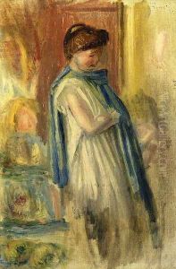 Young Woman Standing by Pierre Auguste Renoir