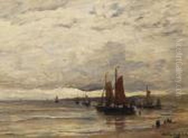 Moored Vessels On The Beach - view 1