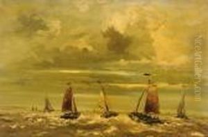 Barche In Navigazione by Hendrik Willem Mesdag