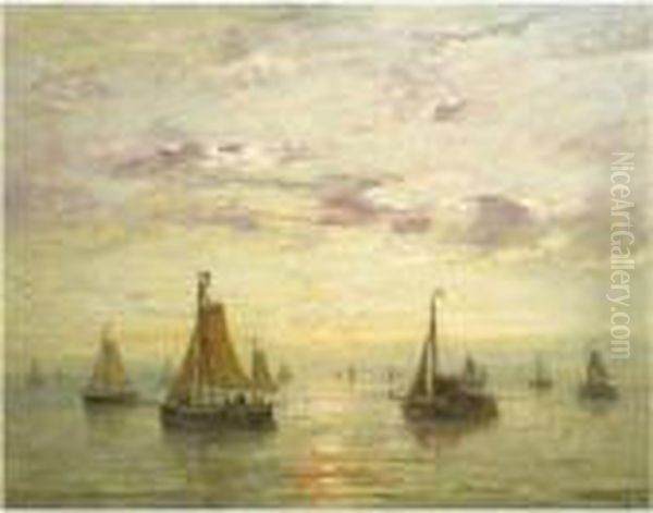 Sailing Vessels In A Calm - view 1