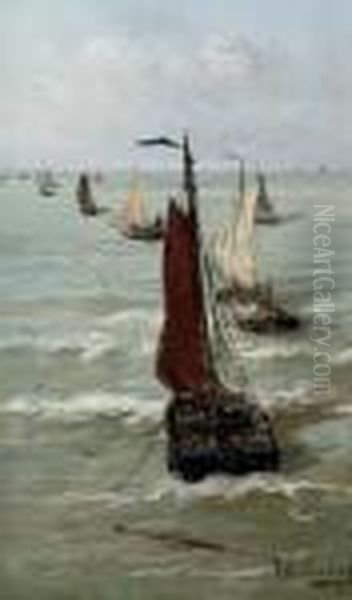 Het Vertrek Der Visschersvloot: Departure Of The Fishing Fleet - view 1