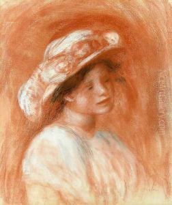 Head Of A Girl by Pierre Auguste Renoir