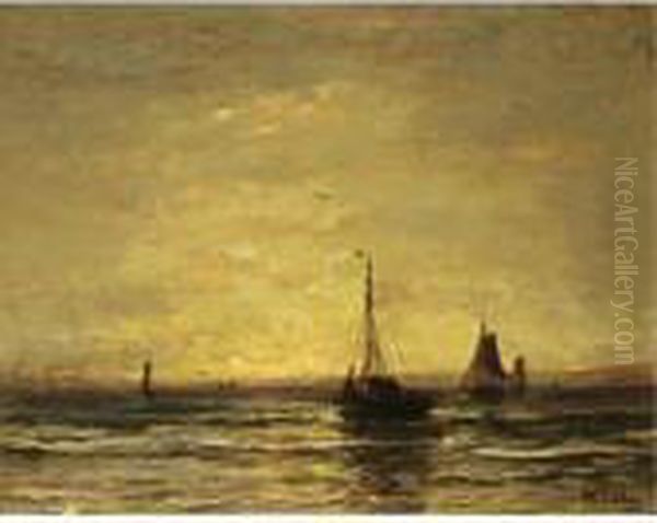 The Return Of The Fleet At Sunset - view 1