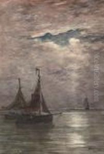 Bomschuiten On A Calm by Hendrik Willem Mesdag