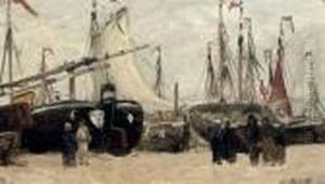 'bommen' Op Het Strand: On The Beach by Hendrik Willem Mesdag