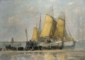 Arrival Of The Fishing Fleet by Hendrik Willem Mesdag