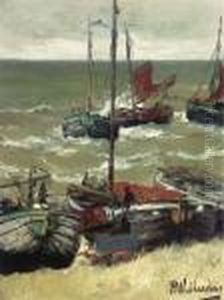 Terugkerende Vissersschepen: Bomschuiten By The Coast Terugkerende Vissersschepen: Bomschuiten By The Coast