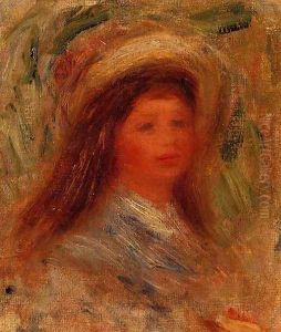 Womans Head3 by Pierre Auguste Renoir