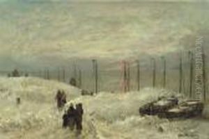 Le Soleil Couchant En Hiver by Hendrik Willem Mesdag