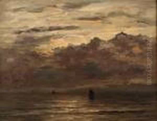 Ships In A Calm At Dusk - view 1