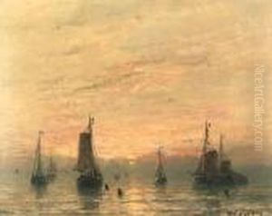 Summer Sunset, Scheveningen by Hendrik Willem Mesdag