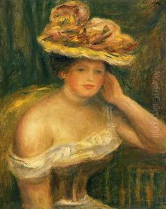 Woman Wearing A Corset by Pierre Auguste Renoir