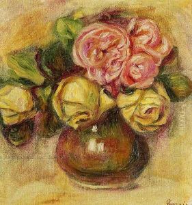 Vase of Roses III by Pierre Auguste Renoir