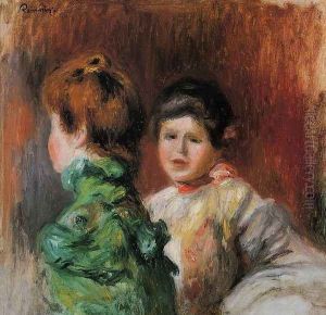 Study 'Two Women's Heads' by Pierre Auguste Renoir