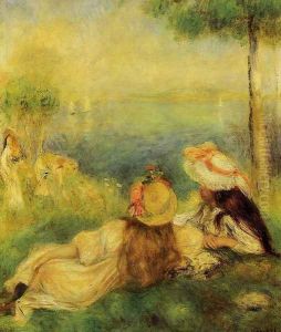 Young Girls By The Sea by Pierre Auguste Renoir