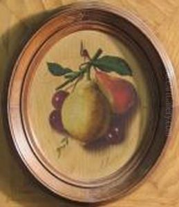 A Trompe L'oieil With Fruit; Also A Companion Painting (a Pair)