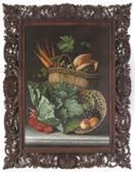 Still Life Of Summer Fruit And Vegetables - view 1