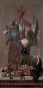 Natura Morta Con Frutta E Cacciagione by Michaelangelo Meucci