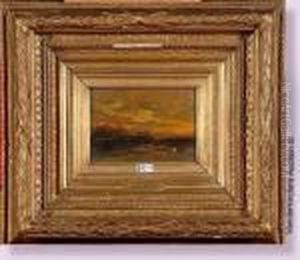 Paysage Industriel Au Coucher Du Soleil by Constantin Meunier
