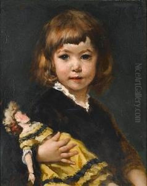 Portrait Of A Girl With Doll - view 1