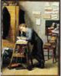 L'interieur De L'artiste, Circa 1870 by Constantin Meunier