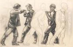Miners - A Sketch by Constantin Meunier