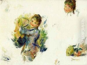 Study for "Girls playing with a Shuttlecock' by Pierre Auguste Renoir