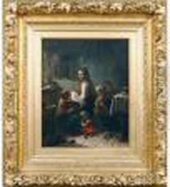 A Mother And Her Children - view 1