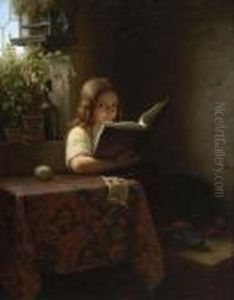 Lesendes Madchen. by Meyer Georg von Bremen