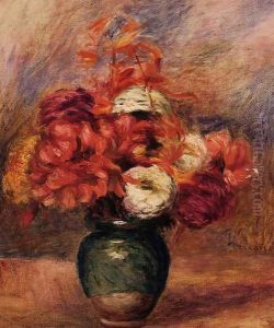 Dahlias and Asters by Pierre Auguste Renoir