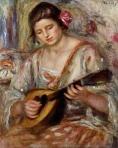 Girl with a Mandolin by Pierre Auguste Renoir