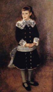 Marthe Berard (Girl Wearing a Blue Sash) by Pierre Auguste Renoir