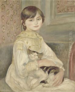 Portrait of Mademoiselle Julie Manet with a cat