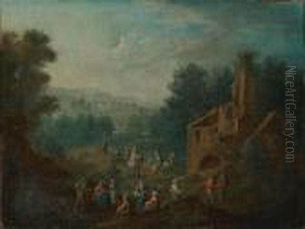 Paar Landschaften Mit Figurenstaffage - view 1