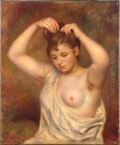 Woman Combing Her Hair. (Femme se coiffant) by Pierre Auguste Renoir