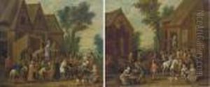Peasants Gathered Around A Charlatan by Theobald Michau