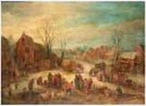 A Crowded Village Scene