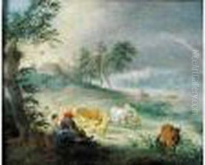Le Repos Des Bergers by Theobald Michau