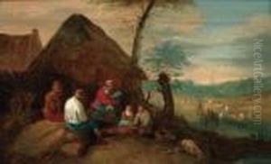 Harvesters Resting By A Cottage Harvesters Resting By A Cottage