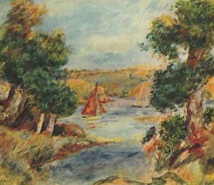 Sailing boats at Cagnes by Pierre Auguste Renoir