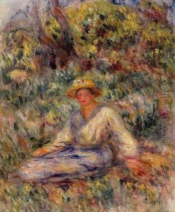 Woman in Blue in a Landscape