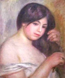 Woman Combing Her Hair by Pierre Auguste Renoir