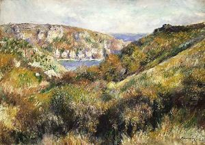 Hills around the Bay of Moulin Huet Guernsey 1883 by Pierre Auguste Renoir