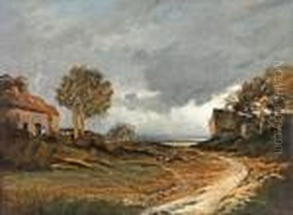 Le Chemin Du Hameau, Au Loin La Vallee De La Seine - view 1