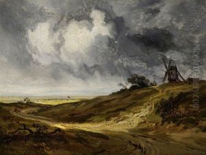 Landscape With A Windmill by Georges Michel