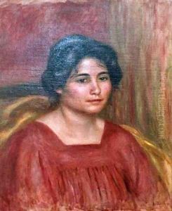 Gabrielle in a Red Dress by Pierre Auguste Renoir