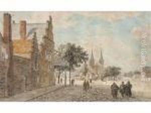 Place De Village Dans Le Nord by Georges Michel