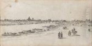 Recto : Vue De Paris Verso : Vue De Paris by Georges Michel