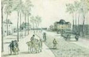 Une Barriere De Ledoux A Une Porte De Paris by Georges Michel