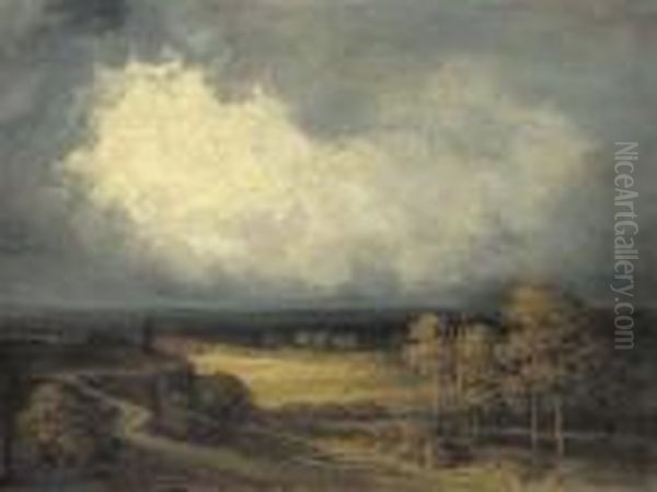 A Windmill And Cottage In An Extensive Landscape - view 1